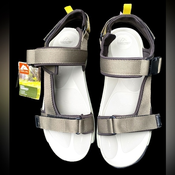 Ozark Trail-NWT Men’s 10 moss green/gray hiking sandals. Velcro adjustable. New! - Picture 6 of 12